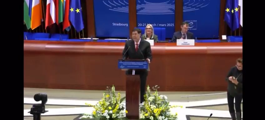 Participación del presidente de la Mesa Directiva, Fernández Noroña, en la Conferencia Europea de Presidentes de Parlamentos.