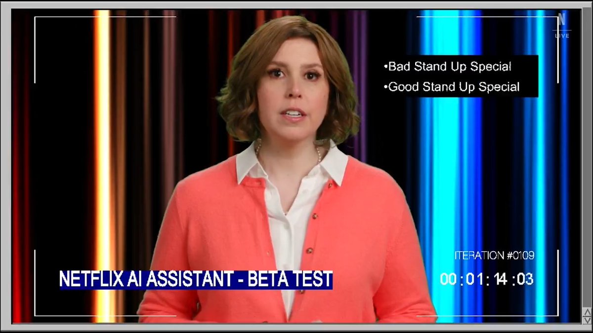 Meet Netflix’s AI Assistant, Jerica — still in beta. #EverybodysLive