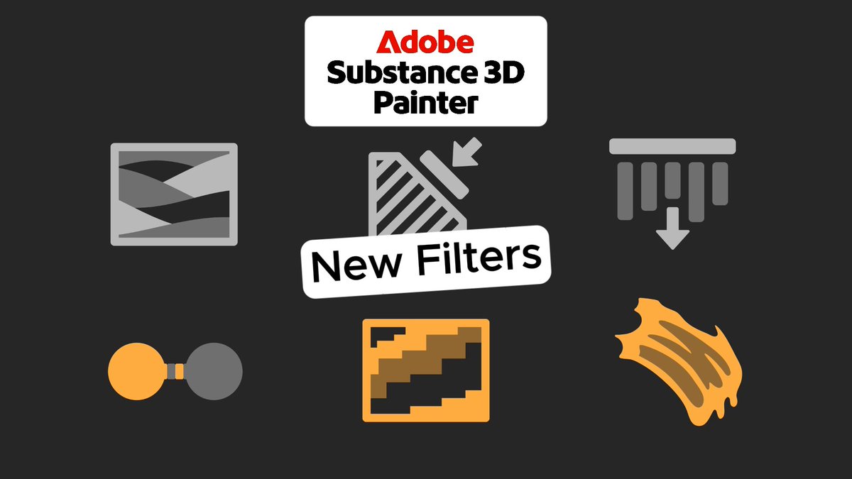 Add more style, texture, and impact with #Substance3DPainter’s new filters. From Stylization to Bevel Smooth &amp; Quantize, there are 6 new ways to push your textures further and help you get the look you’re after. Learn about all the different new filters: