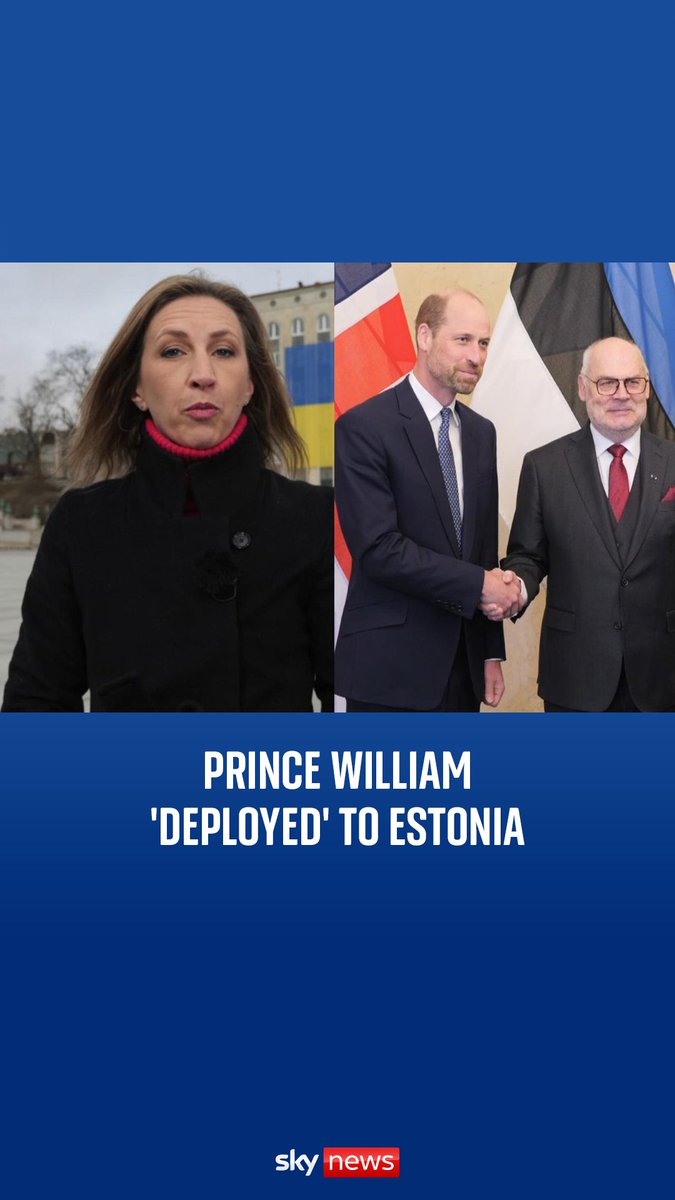 Prince William is visiting Estonia to show his support for the country and troops based there who are providing a deterrent to Russian aggression.