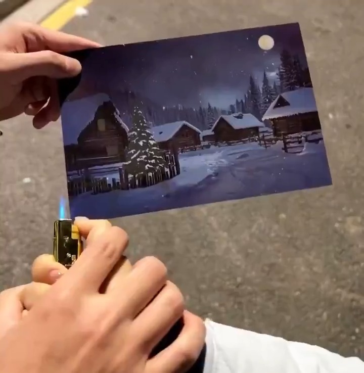 A heat activated a card.
