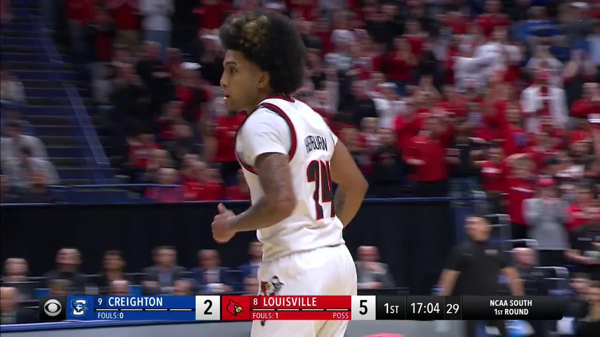 Louisville's Chucky Hepburn shows off the moves on this 3-ball 🤧