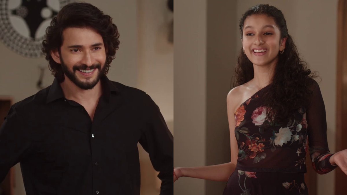 #MaheshBabu and Sitara's recent ad for Reliance Trends.