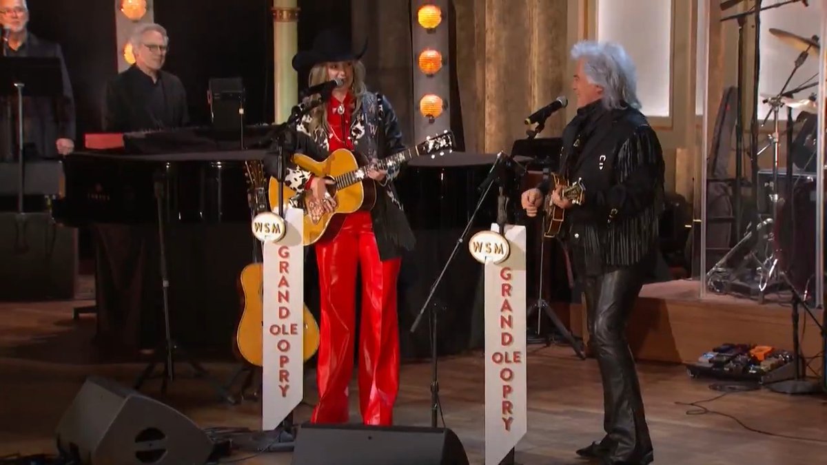 Lainey Wilson and Marty Stuart perform "Things a Man Oughta Know" at Opry 100.