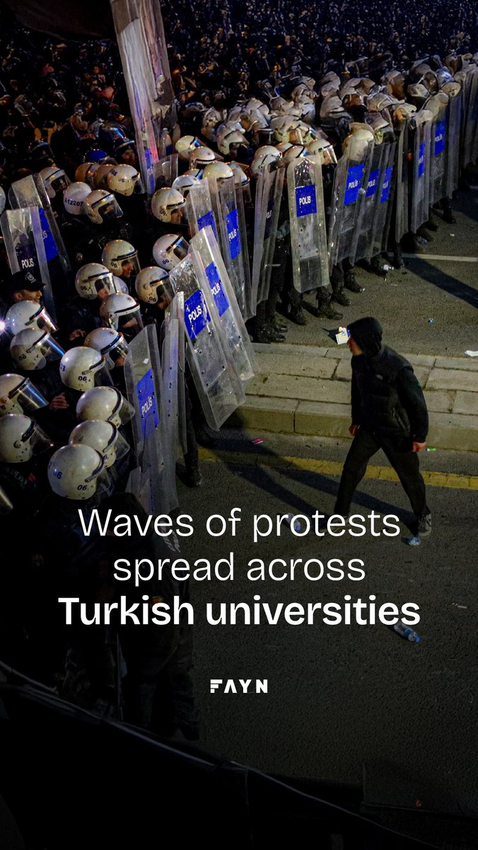 Waves of protests are spreading across university campuses in Turkey, following the arrest of Istanbul mayor Ekrem İmamoğlu, Erdoğan's main rival, just days before he was to be nominated as a presidential candidate.