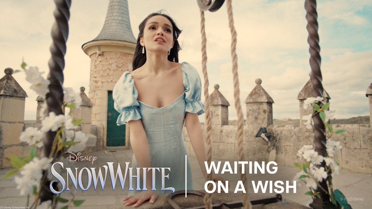 Rachel Zegler stars in the new music video for Waiting On A Wish, filmed on location at Alcázar de Segovia Castle in Spain 🏰✨ Experience the magic of Disney's #SnowWhite, in theaters tonight. Get tickets now: