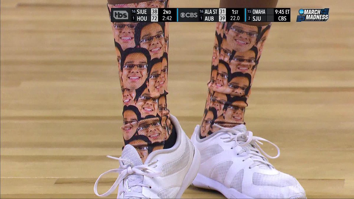 McNeese cheerleaders are wearing Amir Khan socks 😂🧦