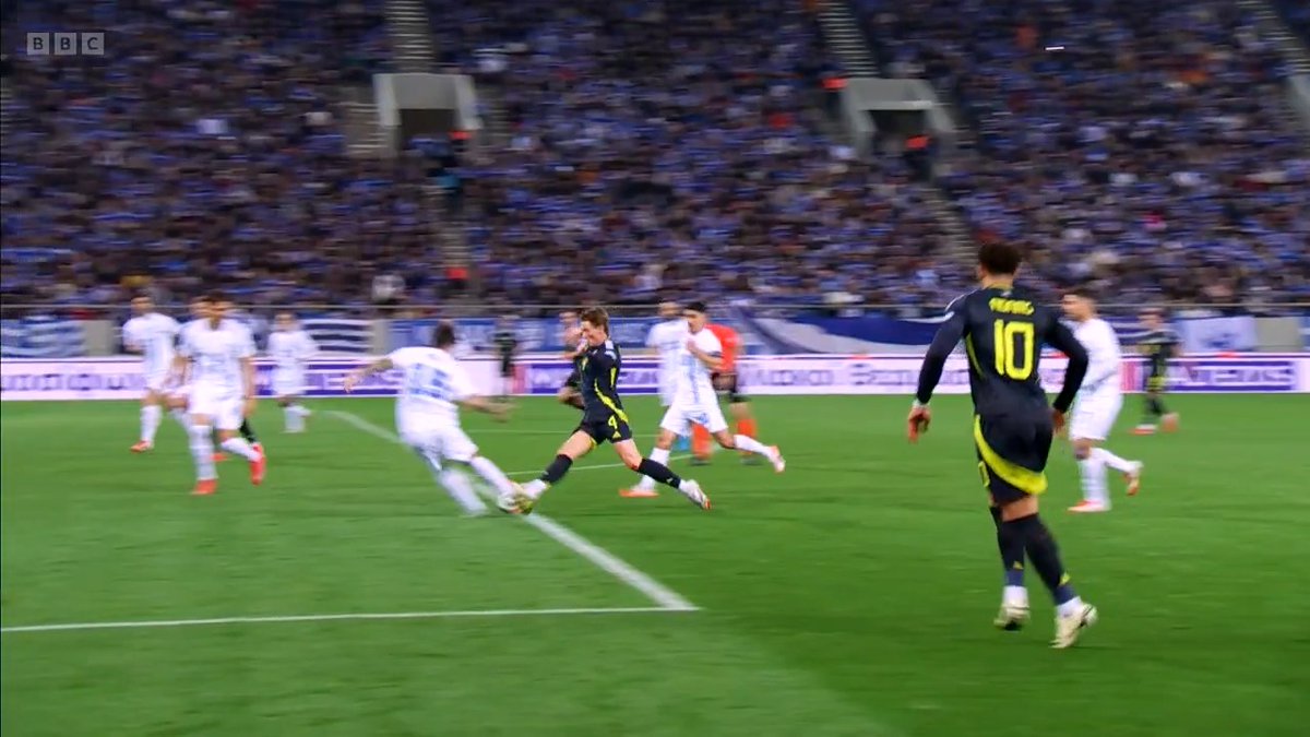 Scotland lead in Greece! Scott McTominay with laser focus to put away the penalty he won for his side ⚽️ Watch live on BBC One Scotland and BBC iPlayer 📺 #BBCFootball