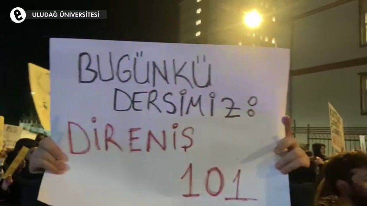 Uludağ Üniversitesi öğrencileri de gözaltılara karşı yürüdü: "Bugünkü dersimiz: Direniş 101" 🔗