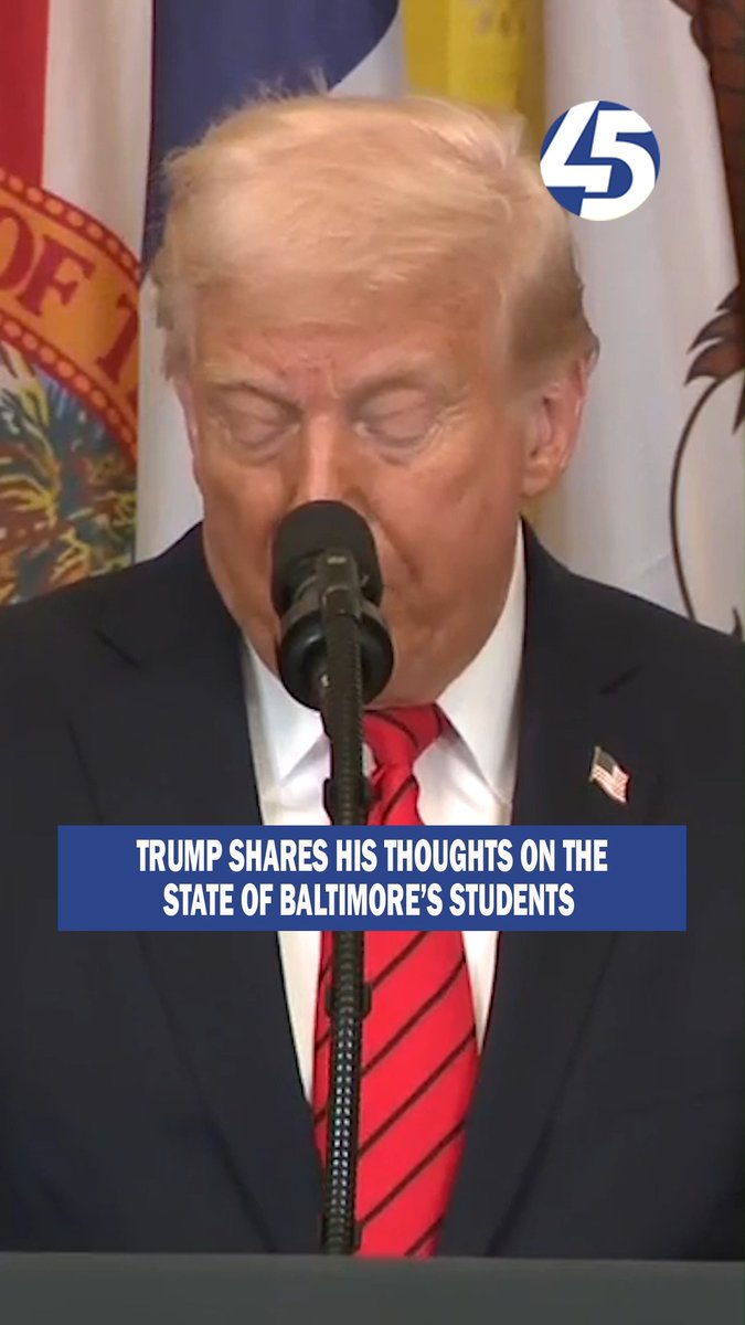 While President Donald Trump signed an executive order Thursday that will shut down the U.S. Education Department, he added his thought on the state of Baltimore's students. MORE: