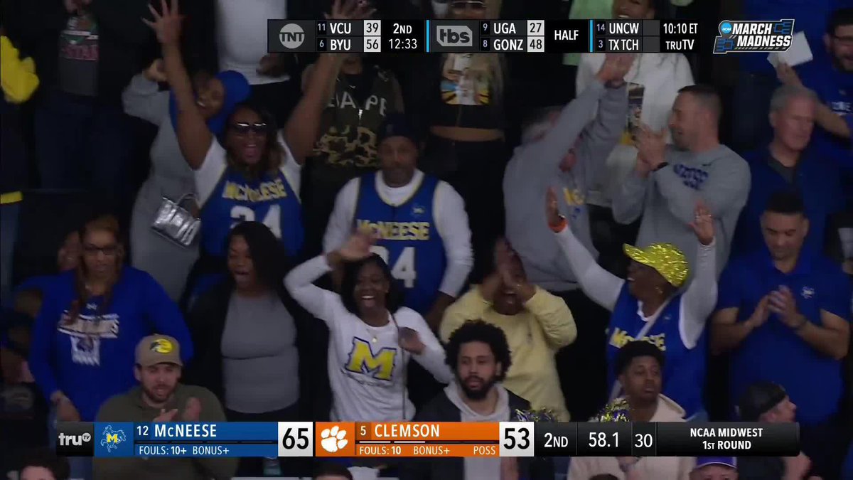UPSET ALERT 🚨 (12) McNeese completes the upset against (5) Clemson 😤 #MarchMadness McNeese Men’s Basketball
