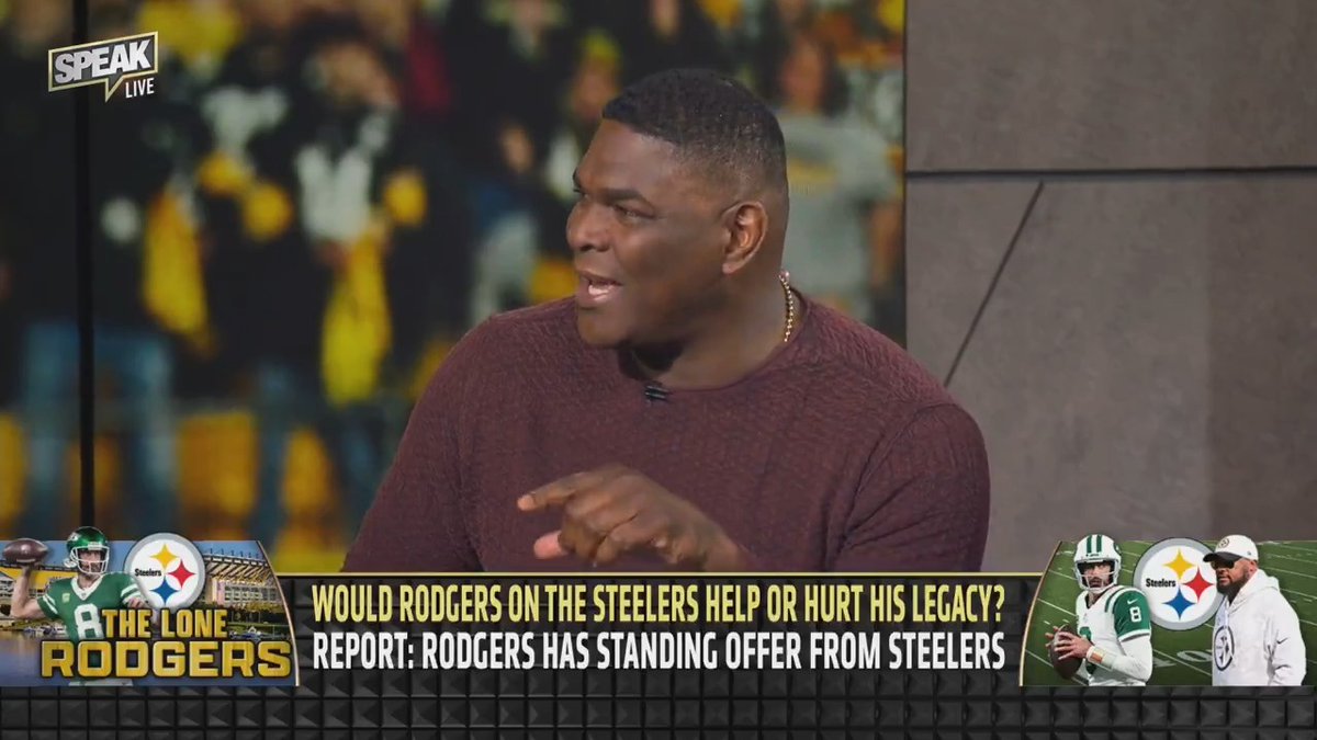 .@Keyshawn speaks on how Aaron Rodgers could impact the Steelers 👀 "As soon as that brotha [Tomlin] doesn't have the success that people think that he should have, the 1st thing they start to do is call for his job again. They're not gonna say Aaron Rodgers."