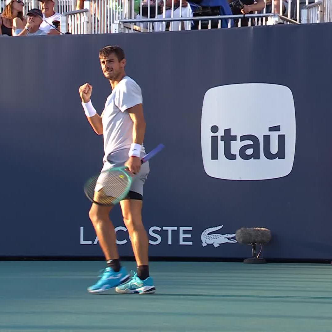 No Quit Navone 💪 Crowd loves it as Nano saves two match points and breaks Sonego to stay alive! #MiamiOpen