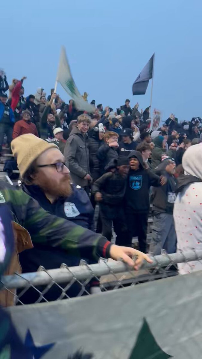 Hugs, tears, passion, relief, unequivocal joy, and so much love shown for the first goal in club history. Remember these days! ♥️♥️♥️♥️♥️ Dirigo Union #PORvCDF