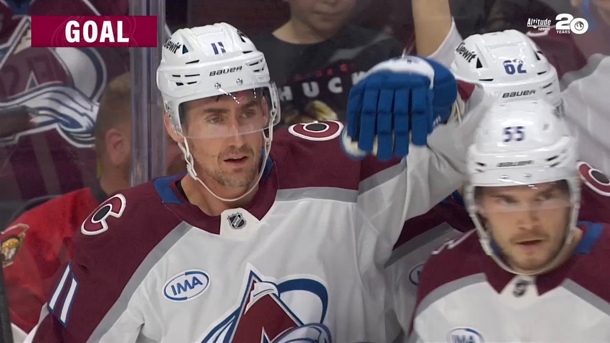 BROCK NELSON 🗣️ He's got his first goal as a member of the x - Colorado Avalanche!