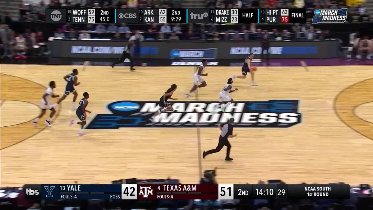ALL HUSTLE FOR TEXAS A&amp;M 😤 The Obaseki chase-down block followed by the Washington save 💪 #MarchMadness