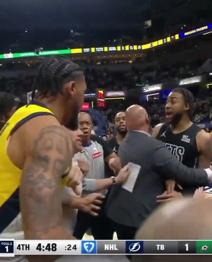 Nets-Pacers got HEATED 😳👀