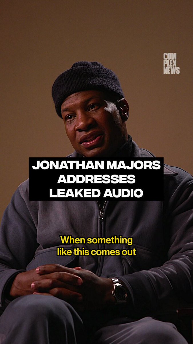 Jonathan Majors addressed the leaked audio clip from this week of him and his ex-girlfriend: “I’m continuing to do my work.”
