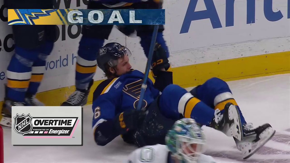 THE BLUES ARE BACK IN A #STANLEYCUP PLAYOFFS SPOT!! 👏 The St. Louis Blues pick up a crucial extra point thanks to Philip Broberg's Energizer OT winner!