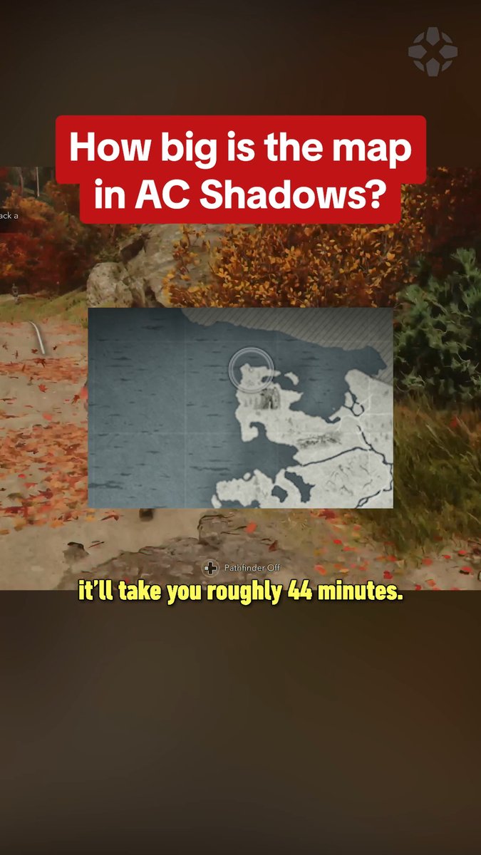 How long does it take to run across the Assassin's Creed Shadows map? Watch the full 44 minute video: