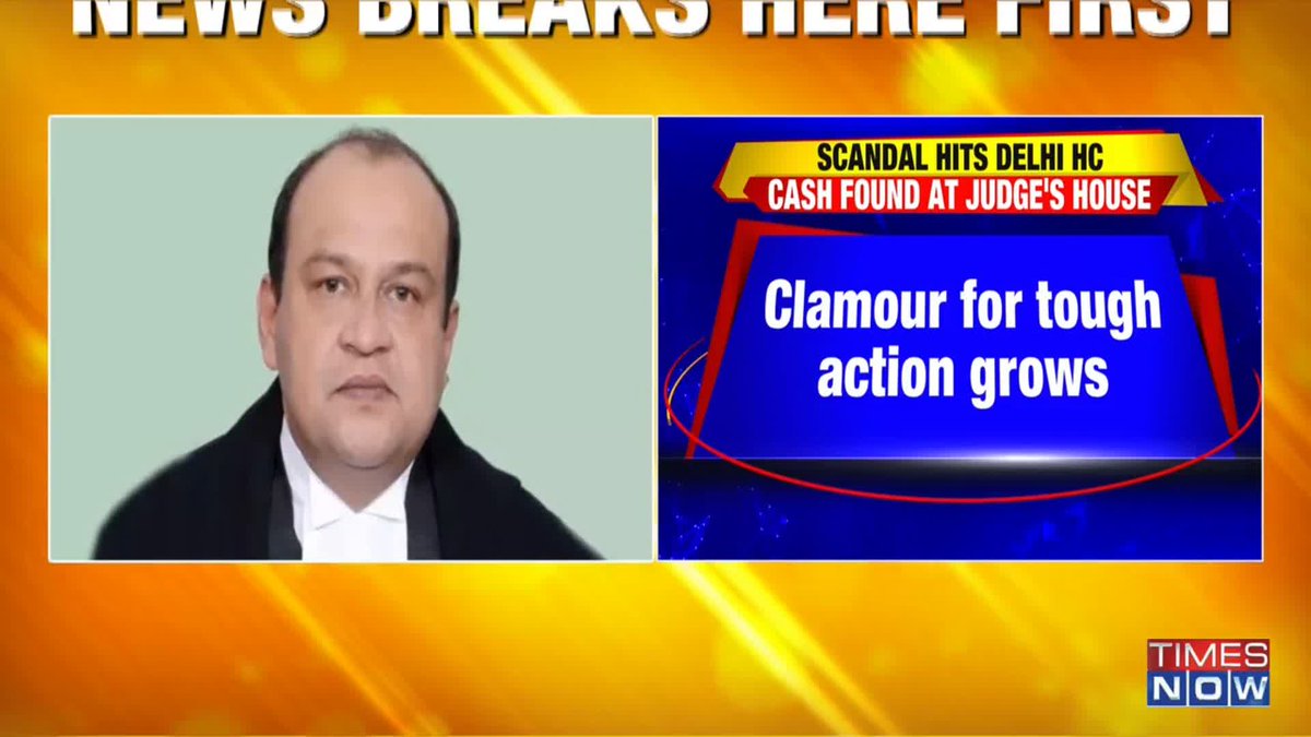 Scandal hits Delhi HC; Cash Found at Judge's house This is absolutely shocking. It is a blot on the judiciary for a judge to have this unaccounted cash...: Swapnil Kothari, Advocate, speaks to @Prathibhatweets