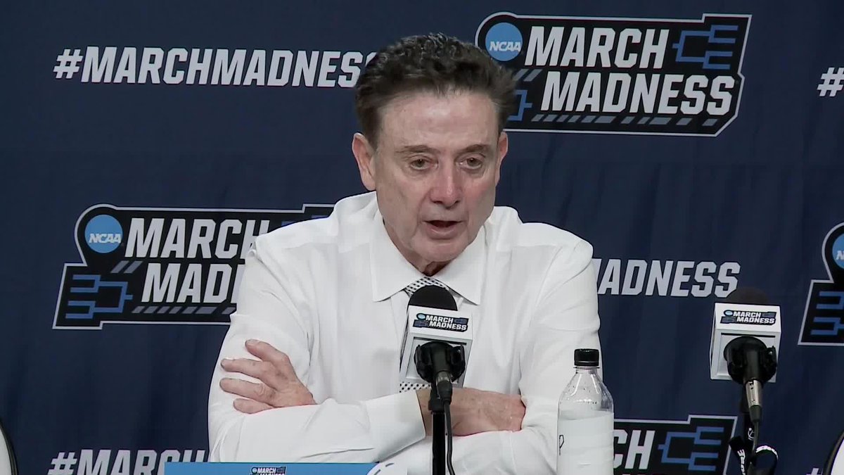 "He doesn't have to worry about me, my jumpshot is long gone" 😅 Coach Pitino says he and Coach Cal don't play one-on-one anymore 😂 #MarchMadness