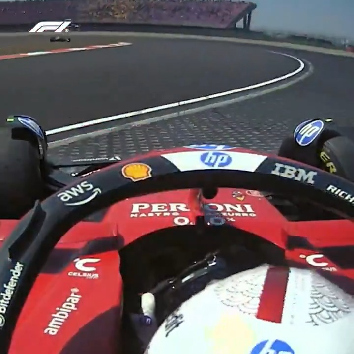 Testing the limits at Turn 1 Charles Leclerc spins off during FP1 😵‍💫 #F1 #ChineseGP