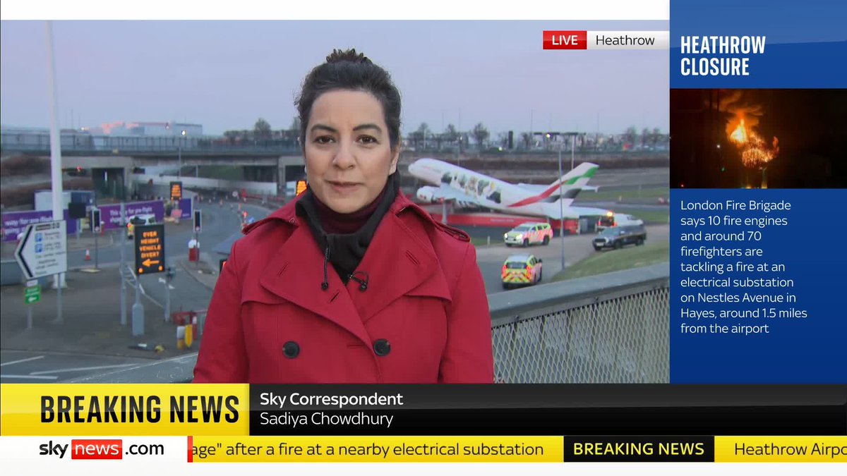 BREAKING: Heathrow Airport closed until midnight tonight due to a major power outage. Click here to follow live updates ➡️ 📺 Sky 501, Virgin 602, Freeview 233 and YouTube