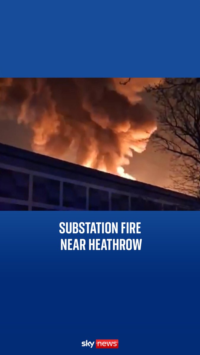 Heathrow Airport and the surrounding area has been hit by a power outage because of a fire at a substation in Hayes. The fire is around 1.5 miles from the airport.