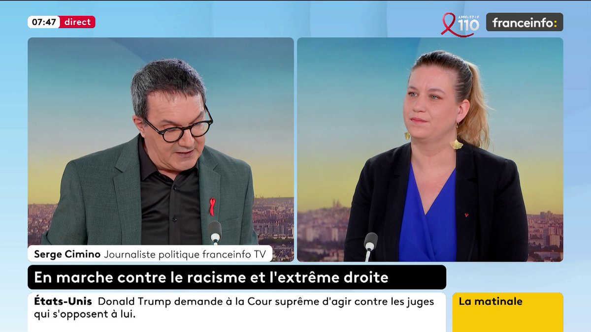 🔴🗣 "Il y a une responsabilité historique de la Macronie dans la montée de l'extrême droite dans ce pays" Mathilde Panot, présidente du groupe LFI à l'Assemblée, prend la parole à la veille d'une marche contre le racisme et l'extrême droite. 📺#franceinfo #canal27