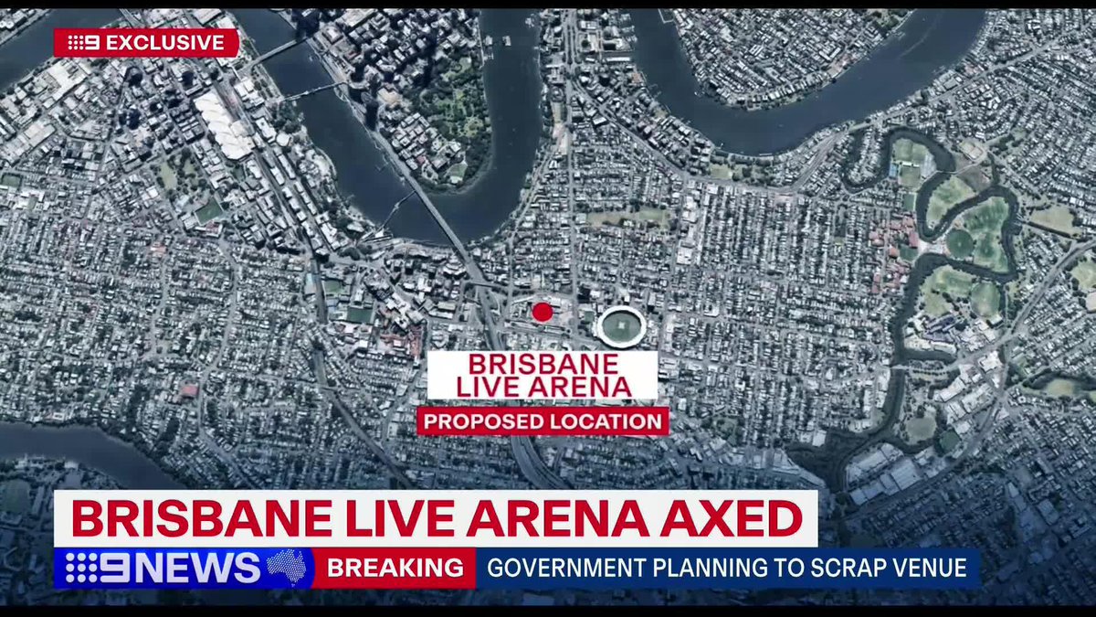 #EXCLUSIVE: #9News can tonight reveal the State Government is planning to scrap the proposed Brisbane Live Arena. Tim Arvier