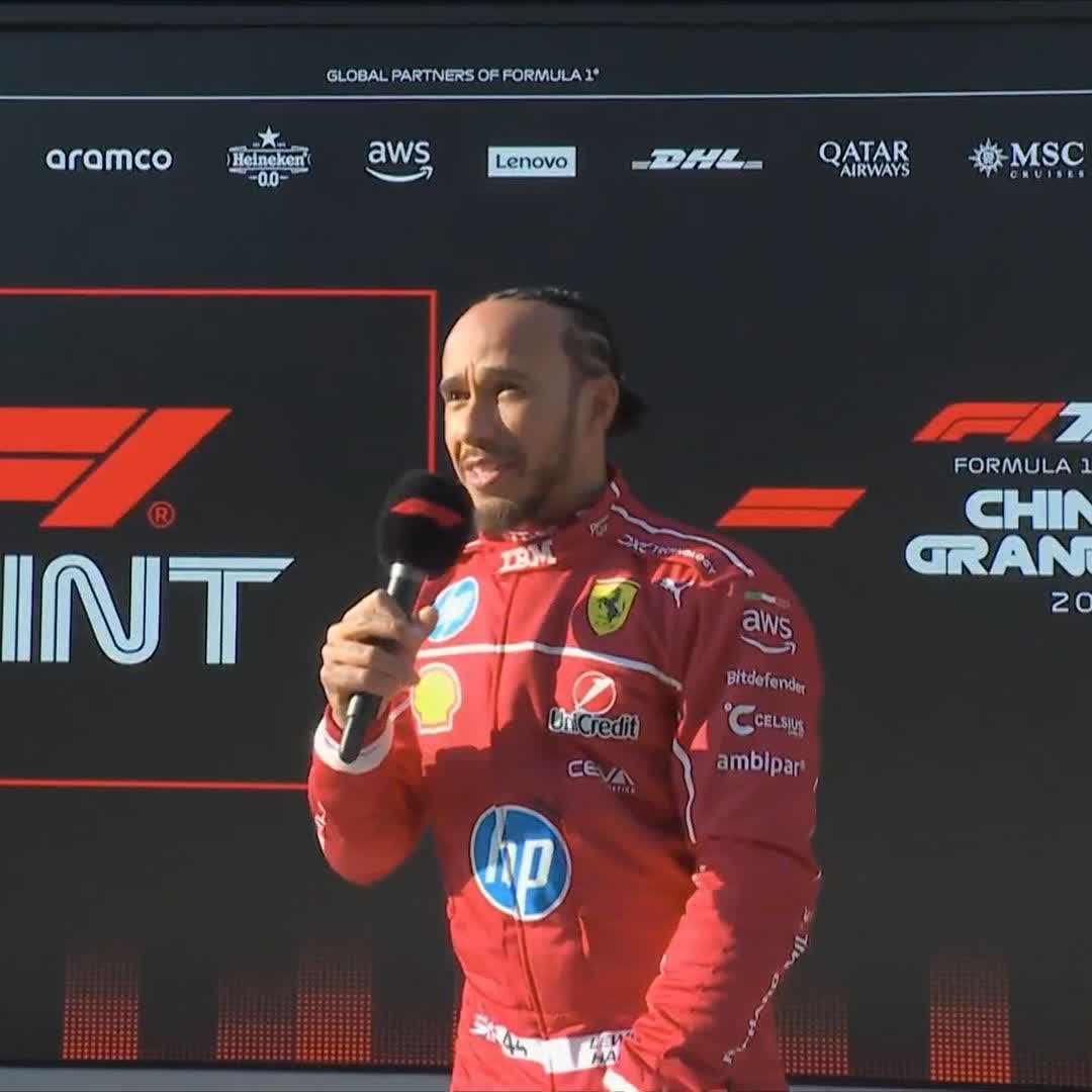 "I'm a bit in shock, I can't believe we got a pole in a Sprint!" 💪 Lewis Hamilton reacts to a successful Sprint Qualifying 🏎️