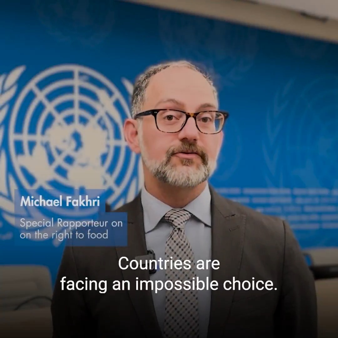 Amid a global debt crisis, high inflation and soaring food prices, many countries face the impossible choice of either feeding people or servicing debt. - Explore the #HRC58 report by UN expert on right to food Michael Fakhri.