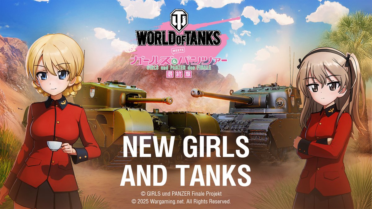 Ohayō, tankers! Your favorite Girls und Panzer are back ❤ This time with new characters, new tanks, and fresh customizations! The iconic teams will be accompanied by the crew St. Gloriana Girls' College. Which one of the newcomers speaks to you more, Churchill St. Gloriana or the Centurion St. Gloriana? ➡️