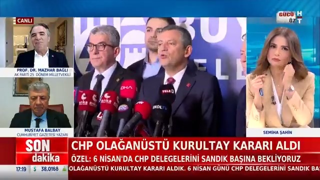 CHP olağanüstü kurultay kararı aldı... Bundan sonra ne olacak? Prof. Dr. Mazhar Bağlı #AkşamHaberleri'nde anlattı.