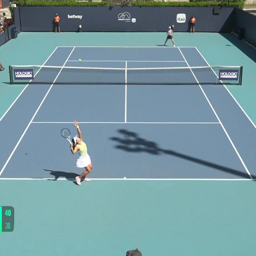 Anna Kalinskaya out in front, 6-1 first set! #MiamiOpen