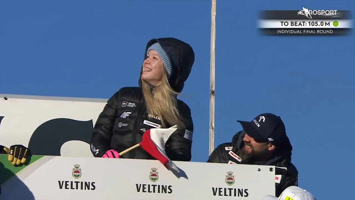 Pola Bełtowska chwilowo w nowej roli 😅😅😅 Tymczasem ten skok Annie Twardosz dał dziś 28. miejsce w konkursie w #Lahti #skijumpingfamily
