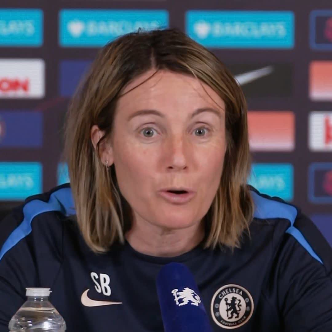 "My kids help me a lot" ❤️ Sonia Bompastor discusses how she's processed her first loss as Chelsea manager.