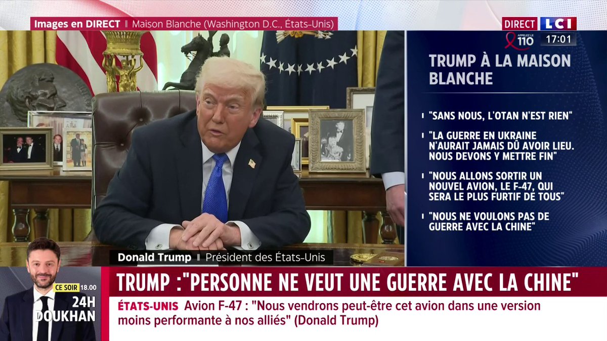 🔴 Donald Trump sur la guerre commerciale 🗣️ "Le 2 avril sera le jour de libération pour les États-Unis. Tous les pays dans le monde nous exploitent, on protège tout le monde et on ne fait rien pour nous. C'est vraiment injuste et ça fait des années que ça dure."