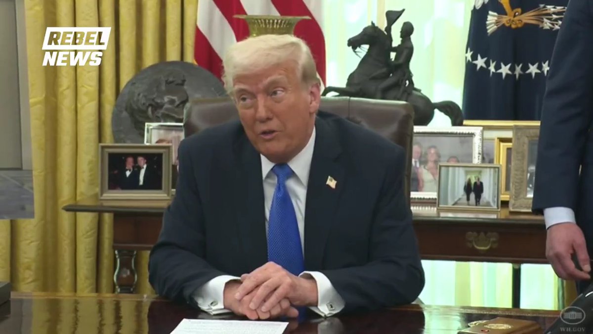 "So when I say Canada should be a state, I mean it," President Trump at the oval office while calling the country a "very nasty negotiator" toward the US. "We don't need anything from Canada and yet it costs us $200B a year in subsidy to keep Canada afloat,"