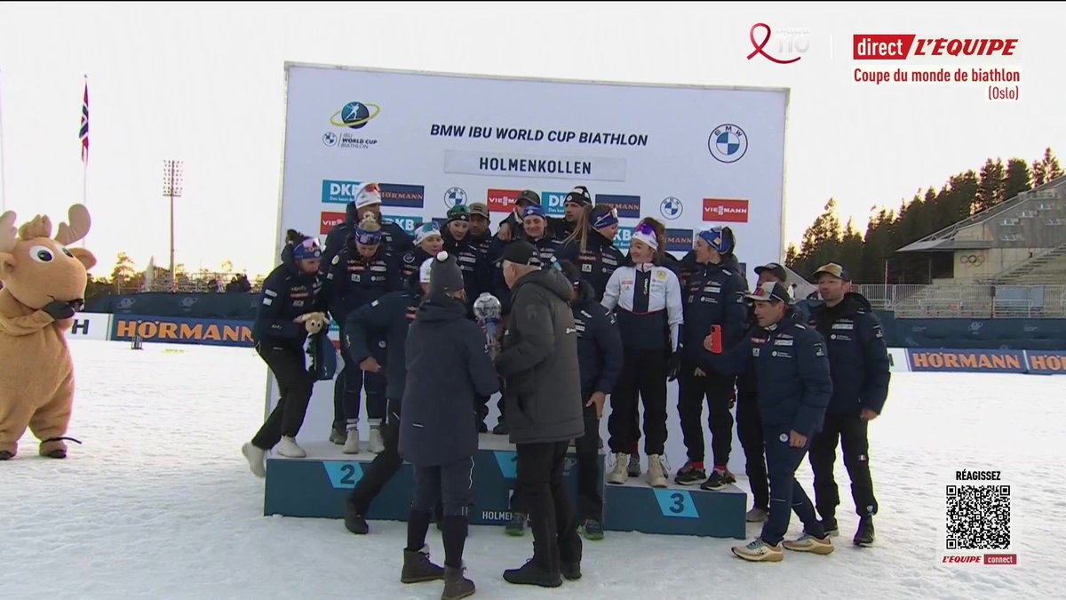 🌎🇫🇷 Après l'équipe masculine, l'équipe féminine de biathlon remporte aussi la Coupe des nations de biathlon pour la saison 2024-2025 ! #lequipeBIATHLON