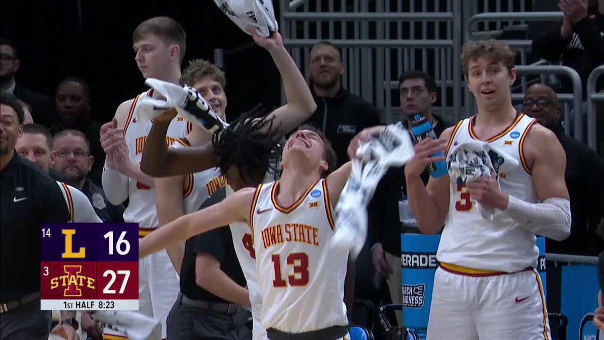Back to back buckets from Milan Momcilovic 😤 Iowa St. leads by 9.