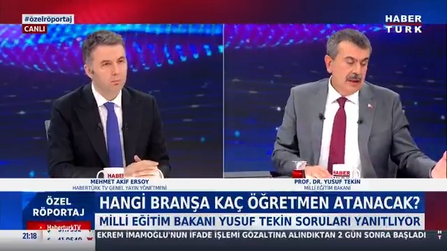 2025'te kaç öğretmen ataması olacak? Hangi branşa kaç öğretmen atanacak? Yeni öğretmen atamaları ne zaman? Milli Eğitim Bakanı Prof. Dr. Yusuf Tekin #ÖzelRöportaj'da anlattı.