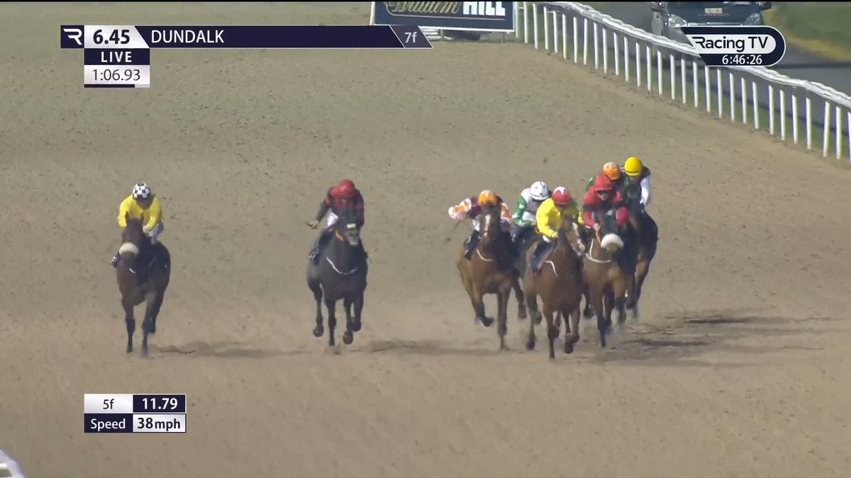 🔴⚫️ Comfort Line comes out on top under Adam Caffrey for Ado McGuinness Racing to beat Shoot To Kill in the 7f handicap Dundalk Stadium 🥇