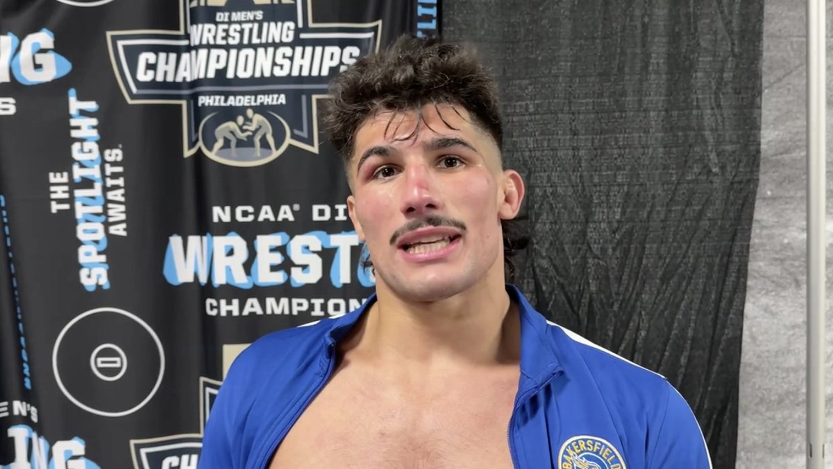 A spirited AJ Ferrari explains the weaknesses he sees in Stephen Buchanan's wrestling ahead of his matchup with the Hawkeye in the NCAA semis.