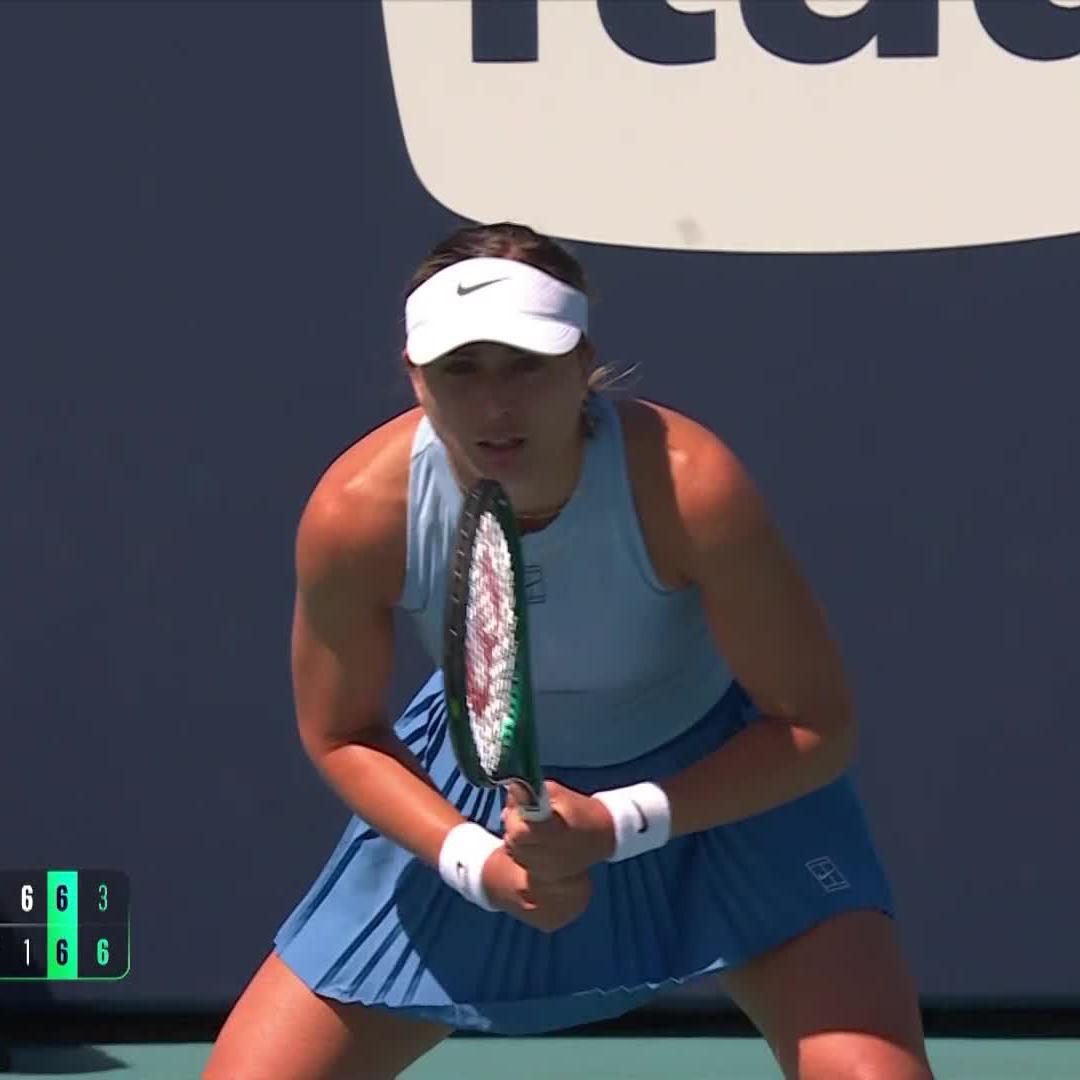 Clutch performance! 😤 Paula Badosa fends off Mboko in three sets, 7-5, 1-6, 7-6(3)! #MiamiOpen