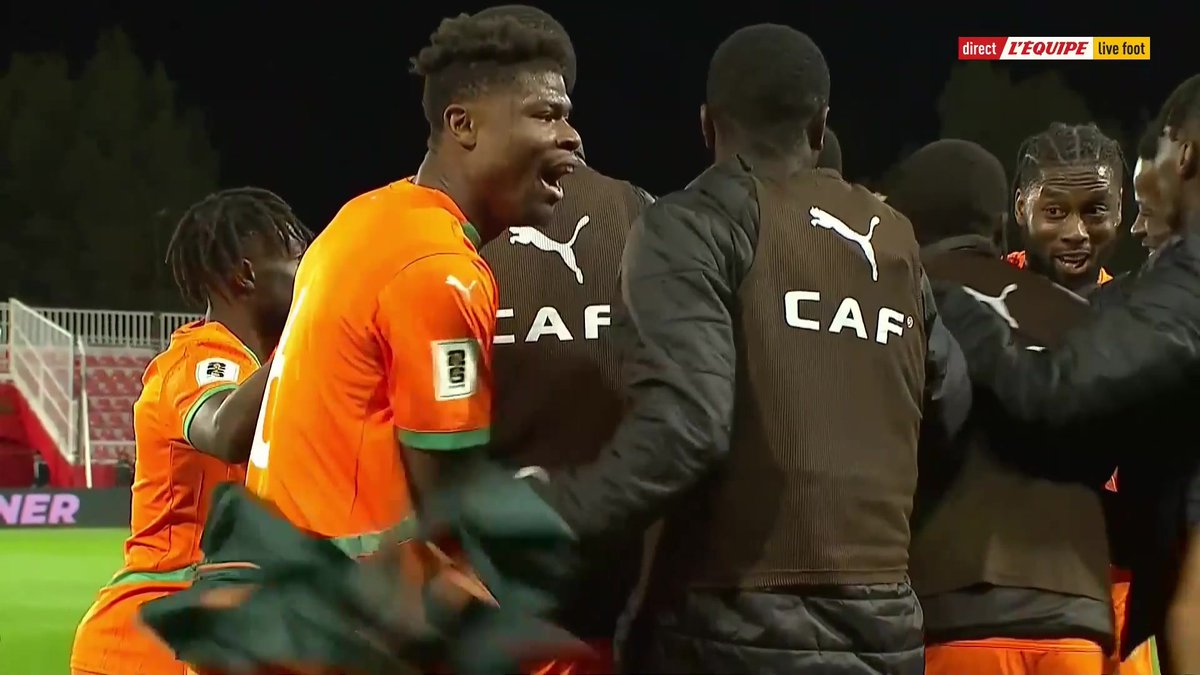 ⚽️ Evann Guessand BUTEUR avec la Côte d'Ivoire ce soir face au Burundi sur une passe décisive de Sébastien Haller ! 🇨🇮 📊 C'est son 13ème BUT de la saison TCC. ( 📽️ L'ÉQUIPE )