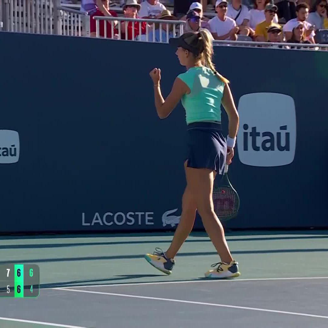 SHE NEVER BACKS DOWN 😤 McCartney Kessler battles back to defeat Noskova 2-6, 7-5, 7-6(4)! #MiamiOpen