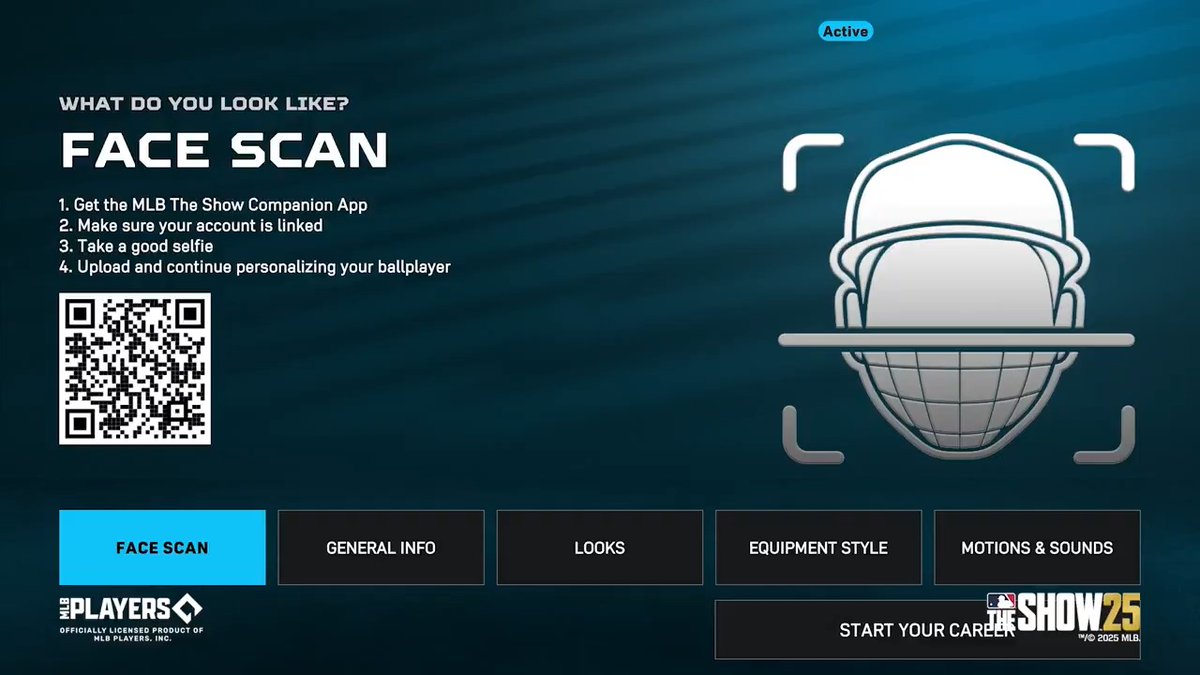 Download our #MLBTheShow 25 Companion App to use the Face Scan feature and begin your Path to 99 in Road To The Show! ⚾️
