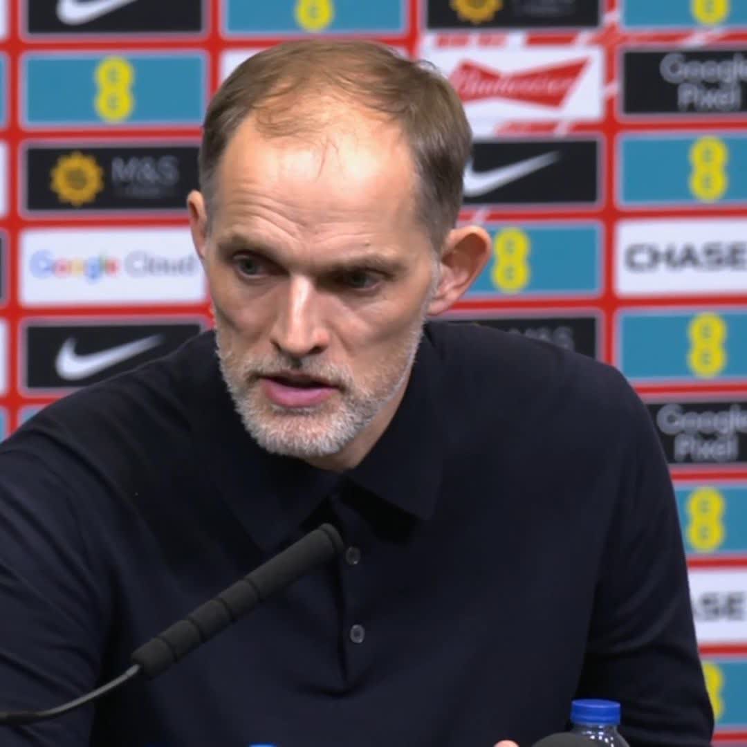 "Doesn't look good, a bit worrying" 😬 Thomas Tuchel provides an update on Anthony Gordon's injury sustained in the closing stages of England's 2-0 win over Albania 🤕